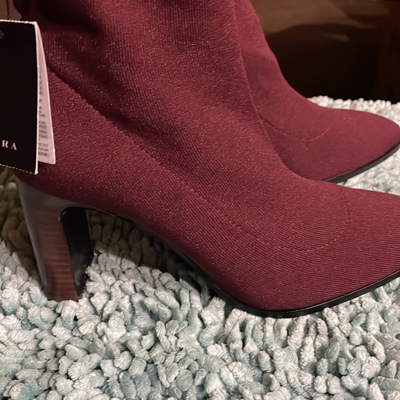 Zara burgundy Ankle boots NWT - Picture 7 of 7
